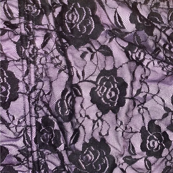 Lilac Pixie Floral Chic Fairy Ruched Lace Skirt - Picture 3 of 5